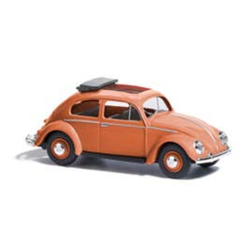 Busch 52953  HO VW Beetle/Oval window, coral red