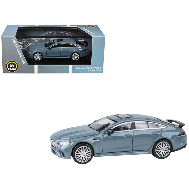 Mercedes-AMG GT 63 S China Blue with Sunroof 1/64 Diecast Model Car by Paragon Models