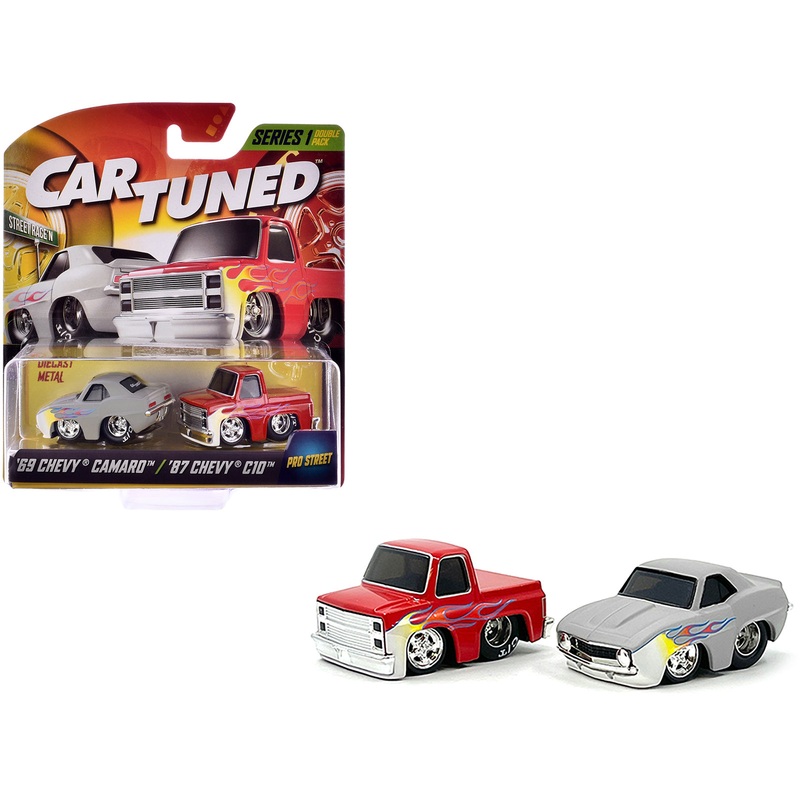 “Pro Street” Series 1 Chevrolet Double Pack Set of 2 Cars Diecast Model Cars by CarTuned