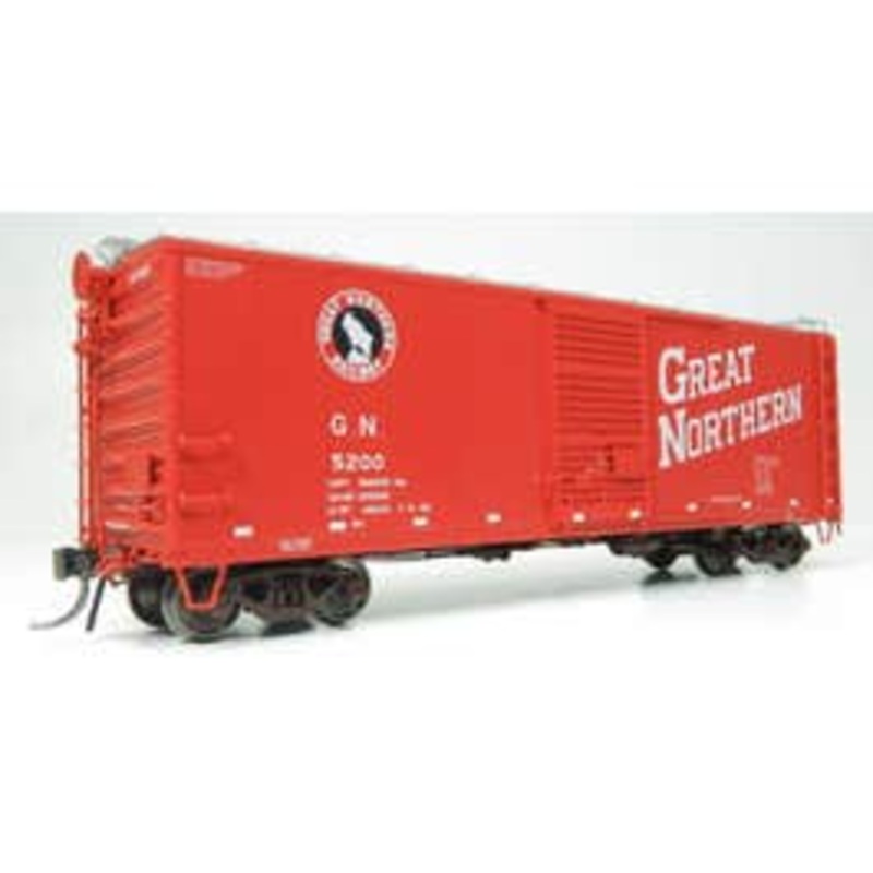 Rapido 155006a HO GN 40' Boxcar w/ Late IDNE Great Northern – Chinese Red Single Car