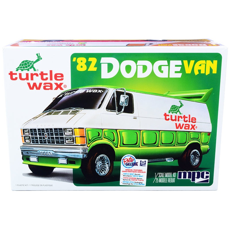 Skill 2 Model Kit 1982 Dodge Van Custom “Turtle Wax” 2-in-1 Kit 1/25 Scale Model by MPC