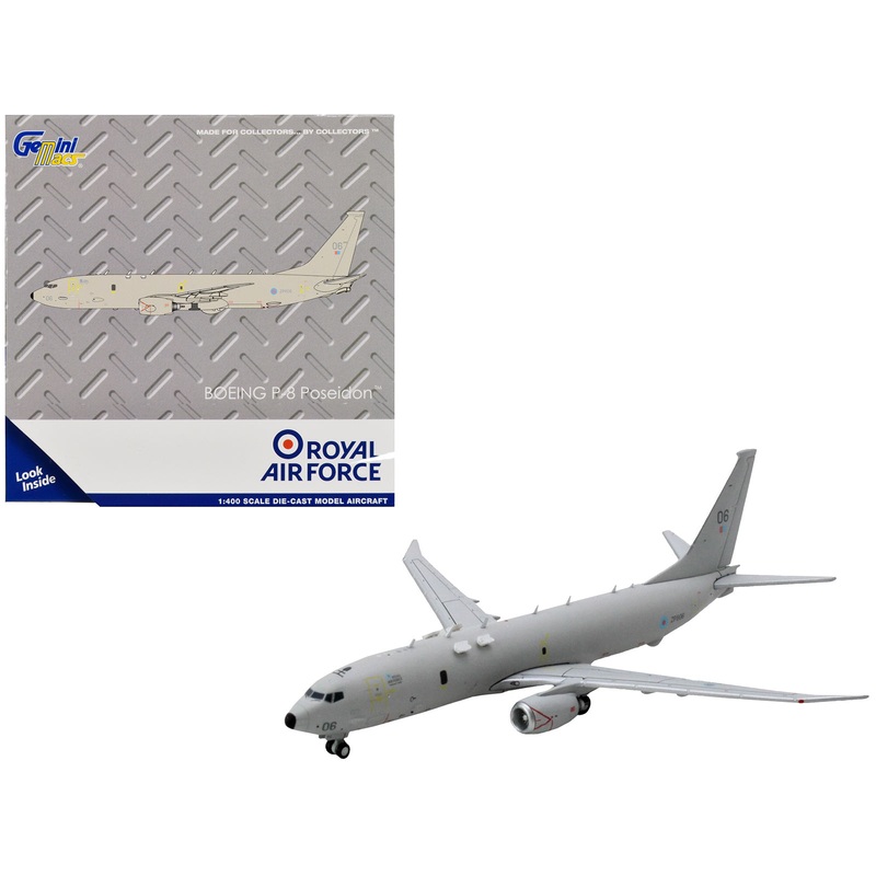 Boeing P-8 Poseidon Patrol Aircraft “British Royal Air Force” (ZP806) Gray “Gemini Macs” Series 1/400 Diecast Model Airplane by GeminiJets