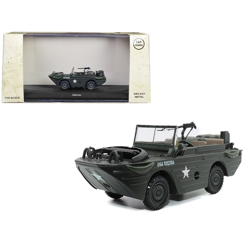 Ford GPA Amphibious Vehicle Olive Drab “United States Army” 1/43 Diecast Model by Militaria Die Cast
