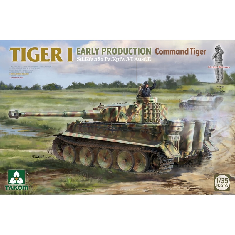 Takom – 1/35 Sd.Kfz.181 Pz.Kpfw.VI Ausf.E Tiger I Command Tiger Michael Wittmann Early Production