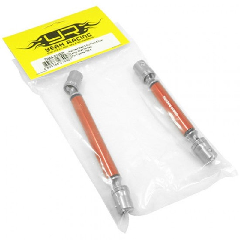 Yeah Racing – Stainless Steel F & R Center Shaft Set Red (TRX4)