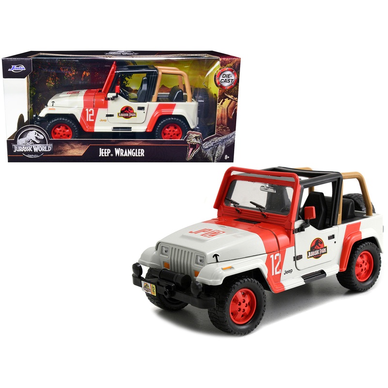 1992 Jeep Wrangler Jurassic World Movie 1/24 Diecast Model Car by Jada