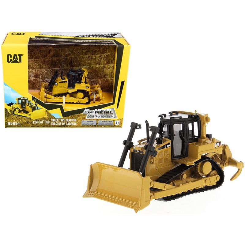 CAT Caterpillar D6R Track-Type Tractor “Play & Collect!” Series 1/64 Diecast Model by Diecast Masters