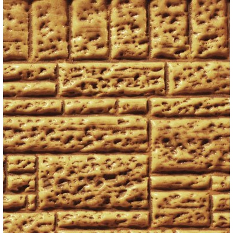 Chooch 8528 HO or O Large Stone Block Wall, Flexible, Peel and Stick Backing, 1 Piece