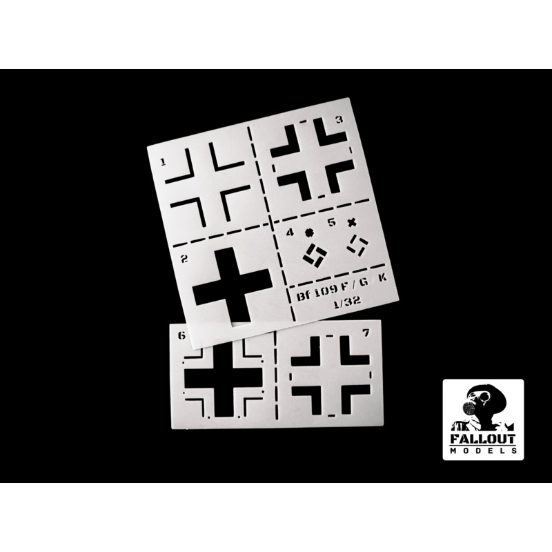 Fallout Models – 1/32 Balkenkreuz Stencils – BF109 F/G/K