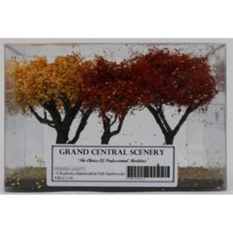 Grand Central Scenery T32  Small Fall Hardwood Trees  2″- 3″ (3 pcs)