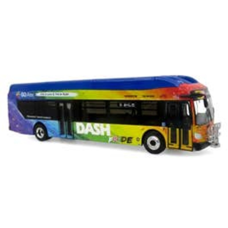 Iconic Replicas 87-0609 HO NFI Xcelsior XN40 Transit Bus: DASH – Pride Livery