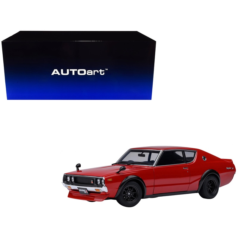 Nissan Skyline 2000GT-R (KPGC110) Tuned Version RHD (Right Hand Drive) Red 1/18 Model Car by Autoart