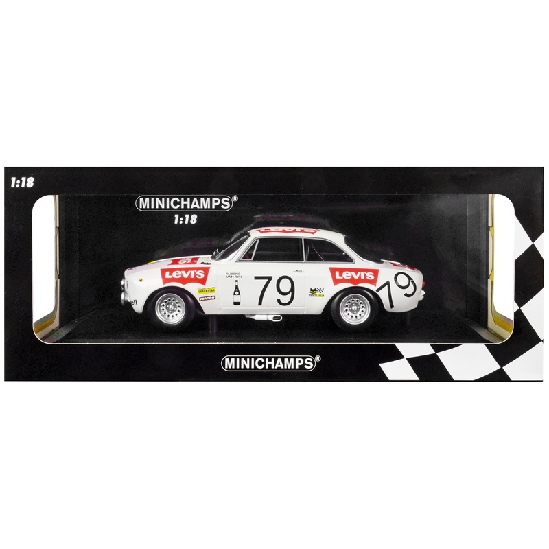 Alfa Romeo 1300 GTA #79 Pierre Rubens – Charles-Axel van Ryn “Levi’s” 24 Hours of Spa (1971) Limited Edition to 300 pieces Worldwide 1/18 Diecast Model Car by Minichamps