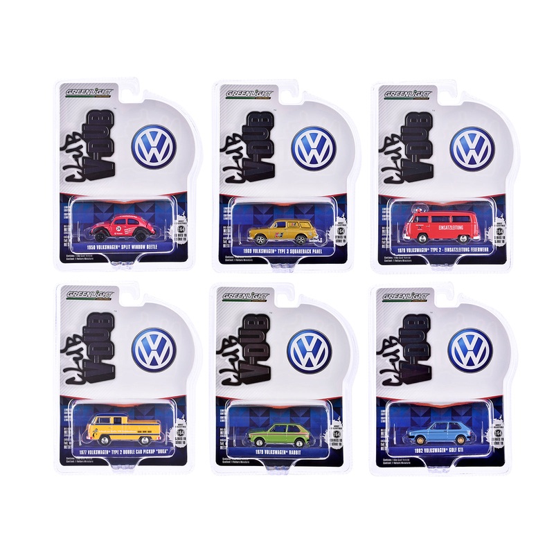 “Club Vee-Dub” Series 19 Set of 6 pieces 1/64 Diecast Model Cars by Greenlight