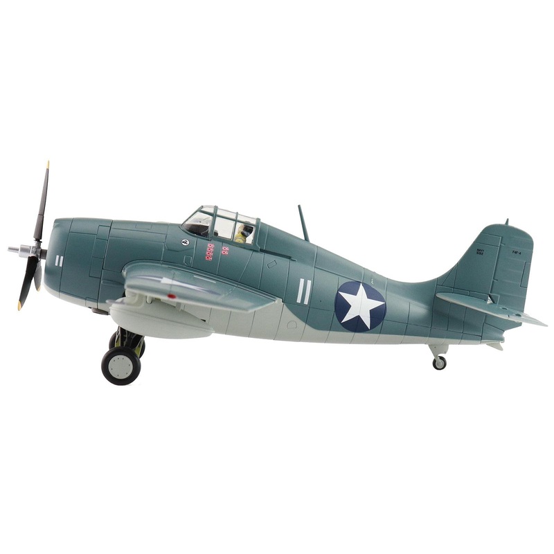 Grumman F4F-4 Wildcat Fighter Aircraft “Lieutenant Scott McCuskey VF-3 USS Yorktown” (1942) United States Navy “Air Power Series” 1/48 Diecast Model by Hobby Master