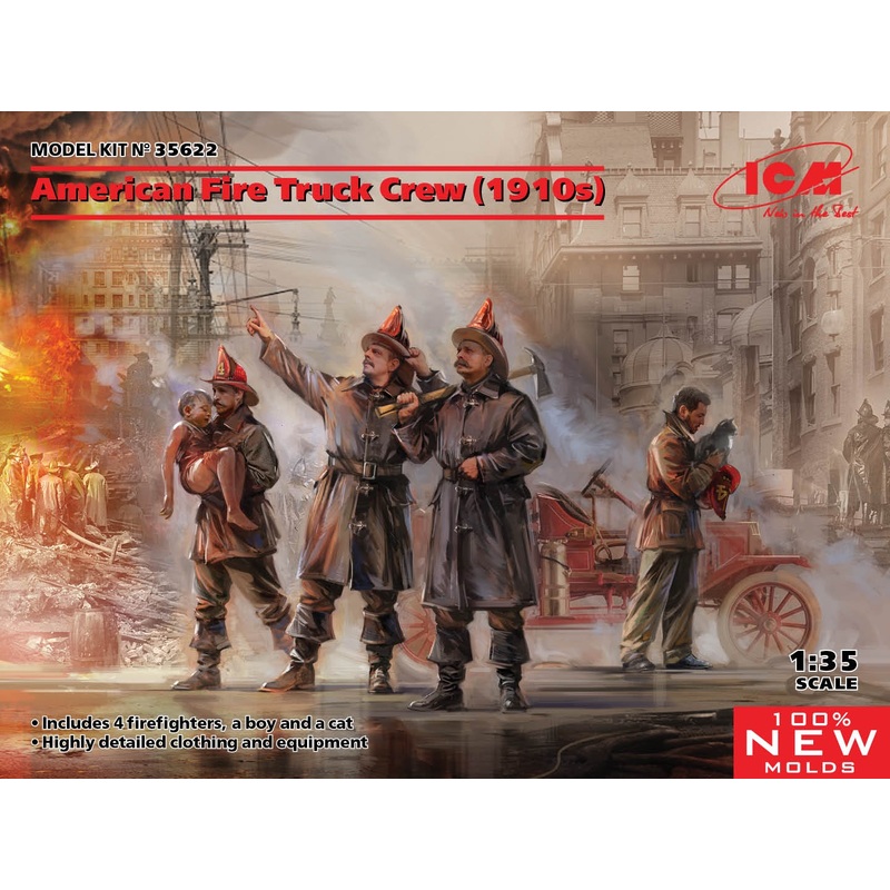 ICM – 1/35 American Fire Truck Crew (1910s)