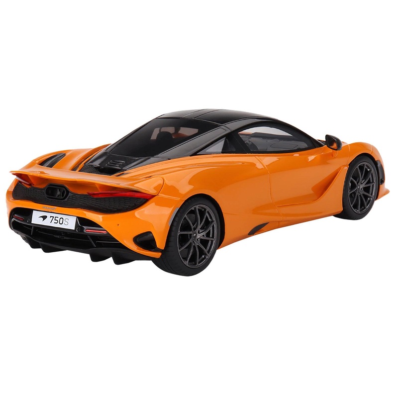 McLaren 750S McLaren Orange with Black Top 1/18 Model Car by Top Speed