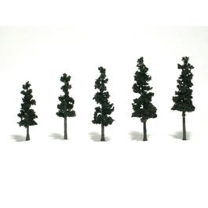 Woodland Scenics TR1560 5 Pine Trees (Conifer Green)