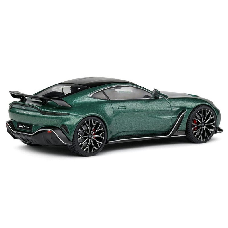 Aston Martin V12 Vantage Racing Green Metallic with Black Top 1/43 Diecast Model Car by Solido