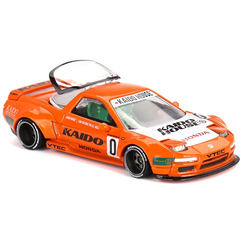 Honda NSX Kaido Racing V1 Orange with White Hood (Designed by Jun Imai) “Kaido House” Special 1/64 Diecast Model Car by Mini GT