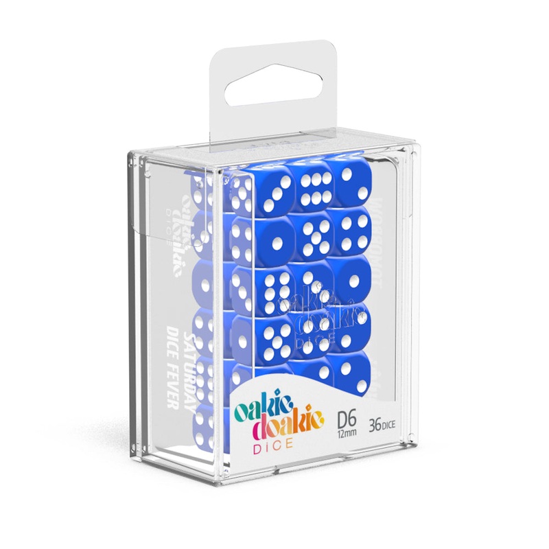 Oakie Doakie Dice – D6 Dice 12mm Solid Blue (36)