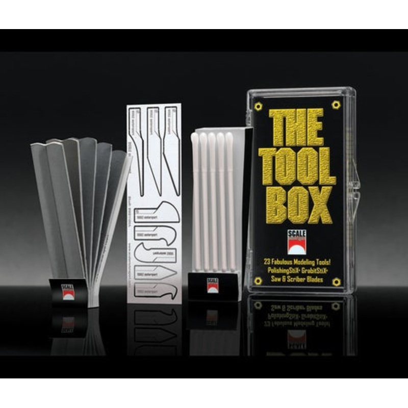 Scale Motorsport – The ToolBox 23pcs – (Grabit StiX – Polsihing StiX – Saw & Scriber Blades)