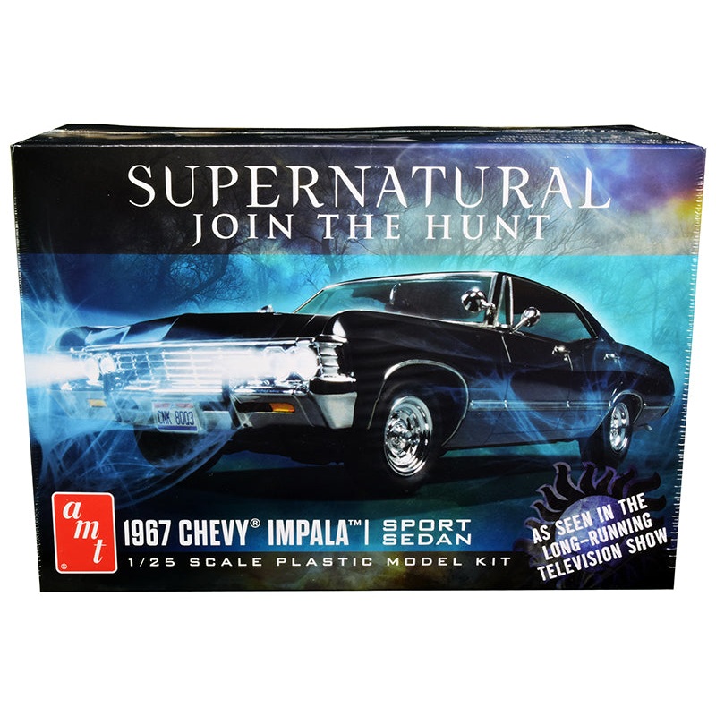 Skill 2 Model Kit 1967 Chevrolet Impala Sport Sedan “Supernatural” (2005) TV Series 1/25 Scale Model by AMT
