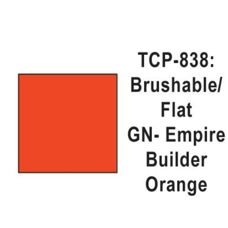 Tru Color TCP-838 Flat Great Northern Empire Builder Orange Paint 1 Fluid Ounce