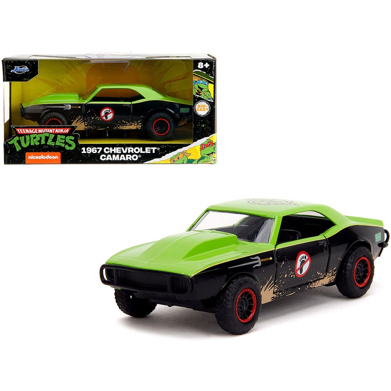 1967 Chevrolet Camaro “Teenage Mutant Ninja Turtles” Black and Green (Dirty) “Hollywood Rides” Series 1/32 Diecast Model Car by Jada