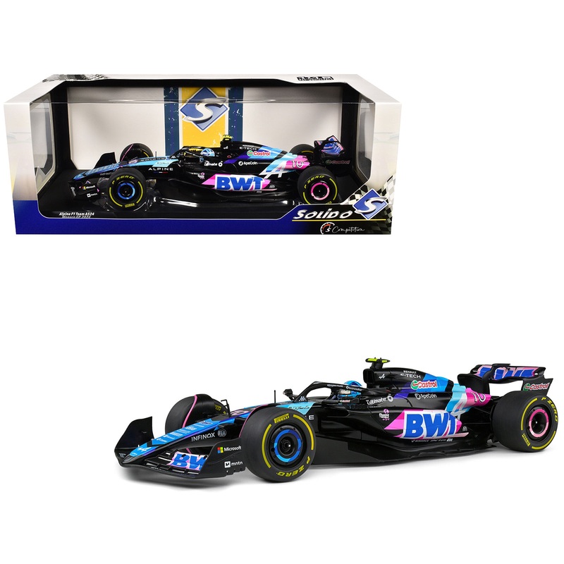 Alpine A524 #10 Pierre Gasly “BWT” Formula One F1 Monaco GP (2024) “Competition” Series 1/18 Diecast Model Car by Solido