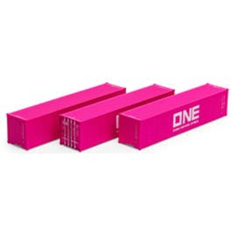 Athearn 16388  HO 40ft Low Cube Container – Ocean Network Express (3 pack)