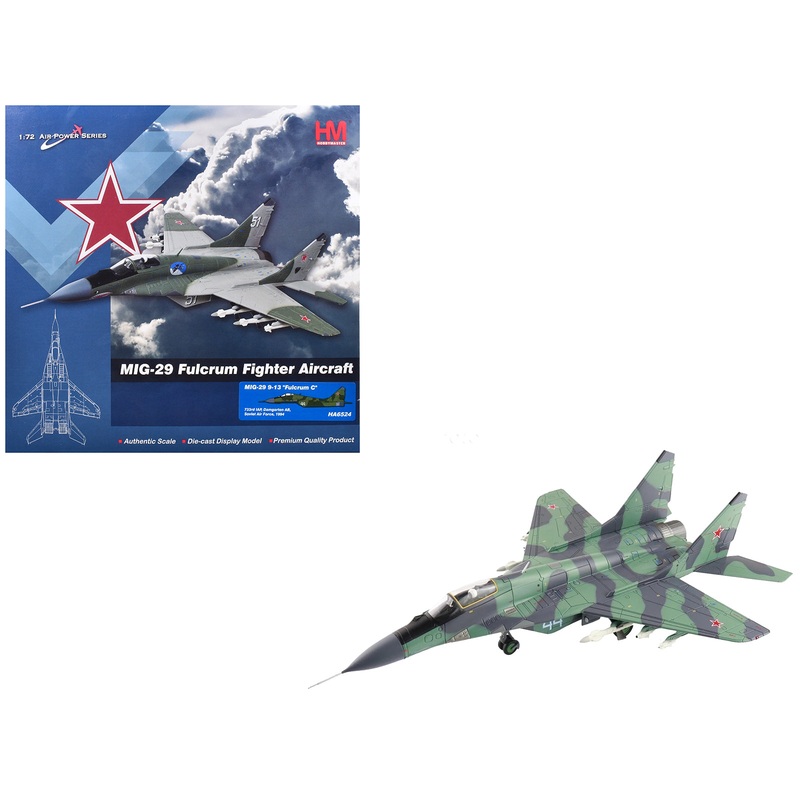Mikoyan MIG-29 Fulcrum C Aircraft “733rd IAP Damgarten Air Base” (1994) Soviet Air Force “Air Power Series” 1/72 Diecast Model by Hobby Master