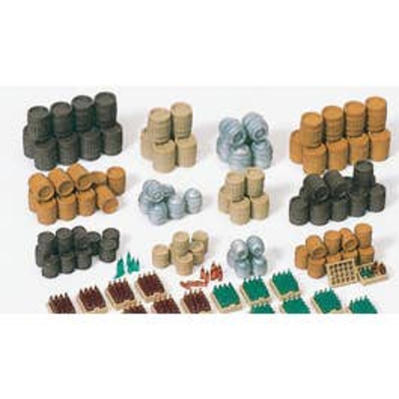 Preiser 17105  HO Beer barrels & crates