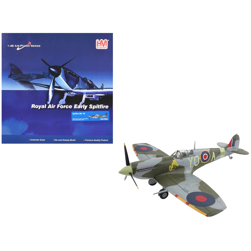 Supermarine Spitfire Mk Vb Fighter Aircraft “EN921 Flying Officer Jack Sheppard No. 401 Squadron” (1943) Royal Canadian Air Force “Air Power Series” 1/48 Diecast Model by Hobby Master