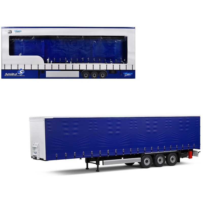 Tarpaulin Trailer Blue “Truck Edition” Series 1/24 Diecast Model Car by Solido