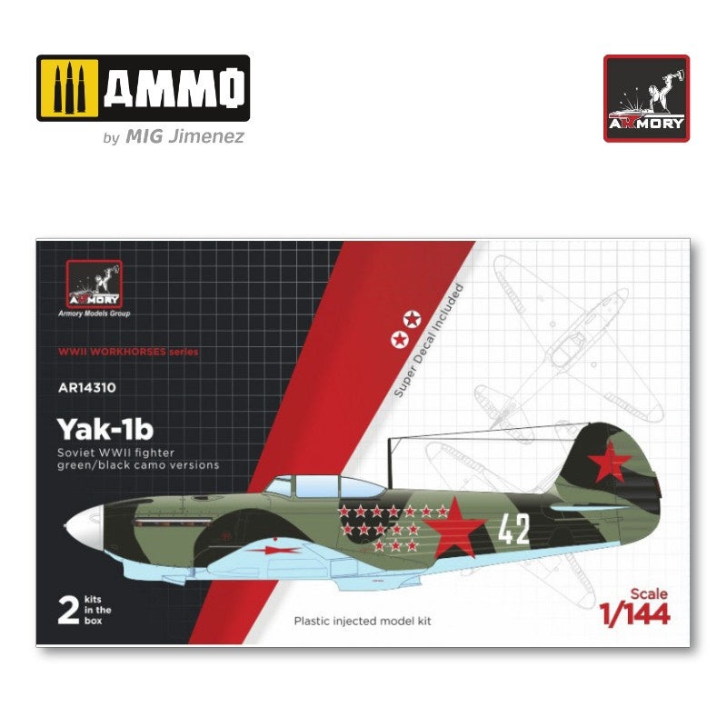 ARMORY – 1/144 Yakovlev Yak-1b Early Green-black Camo (Soviet WWII Fighter)