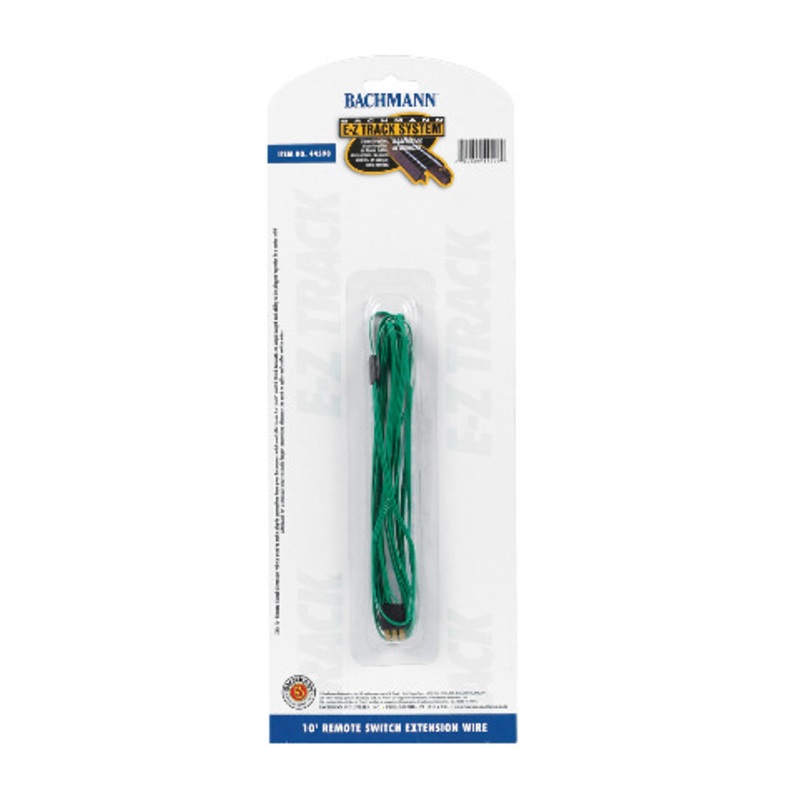Bachmann 44598 HO Scale E-Z Track 10′ Remote Switch Extension Wire – Green