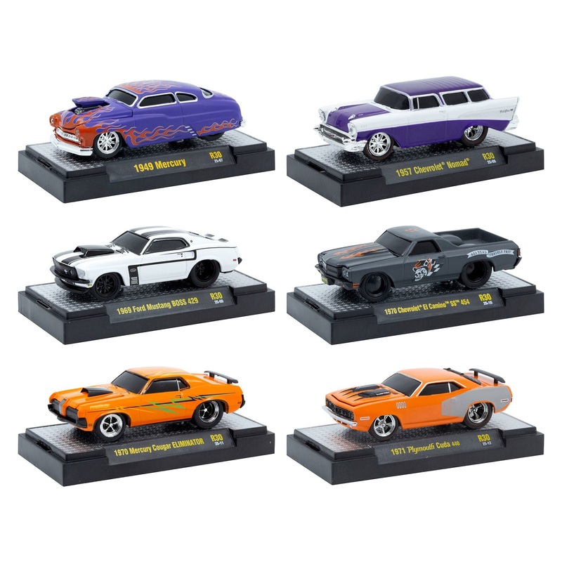 “Ground Pounders” 6 Cars Set Release 30 IN DISPLAY CASES Limited Edition 1/64 Diecast Model Cars by M2 Machines