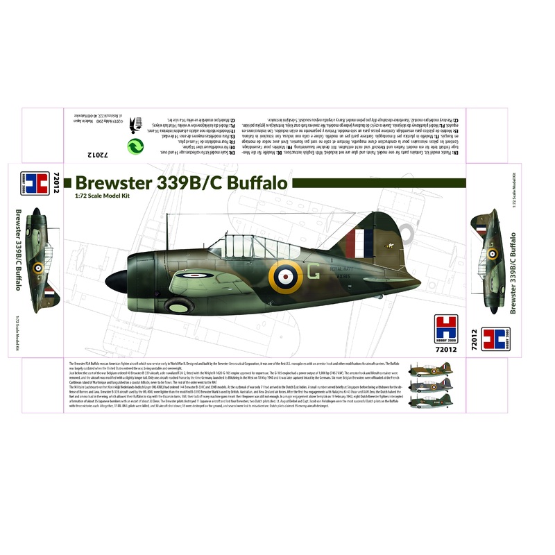 Hobby 2000 – 1/72 Brewster Model 339B/C Buffalo