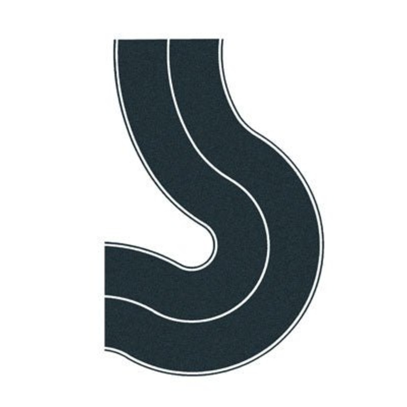 Noch 60701 HO, Asphalt Curved Roadway, 2 Pieces