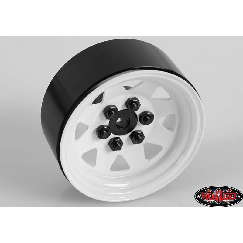 RC4WD – 6 Lug Wagon 1.9″ Steel Stamped Beadlock (White)