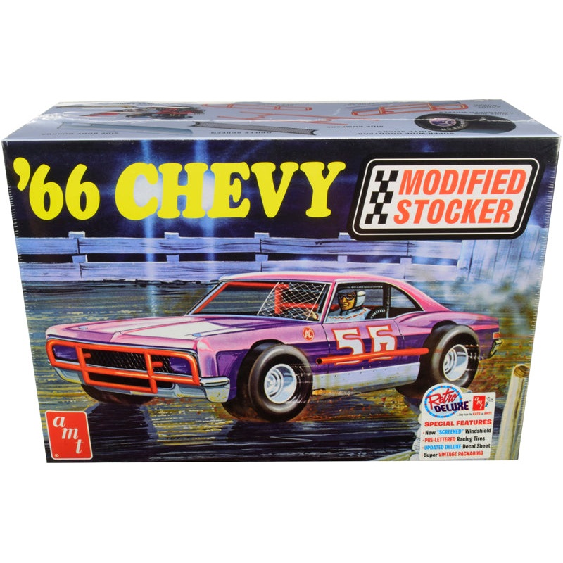 Skill 2 Model Kit 1966 Chevrolet Impala Modified Stocker 1/25 Scale Model by AMT