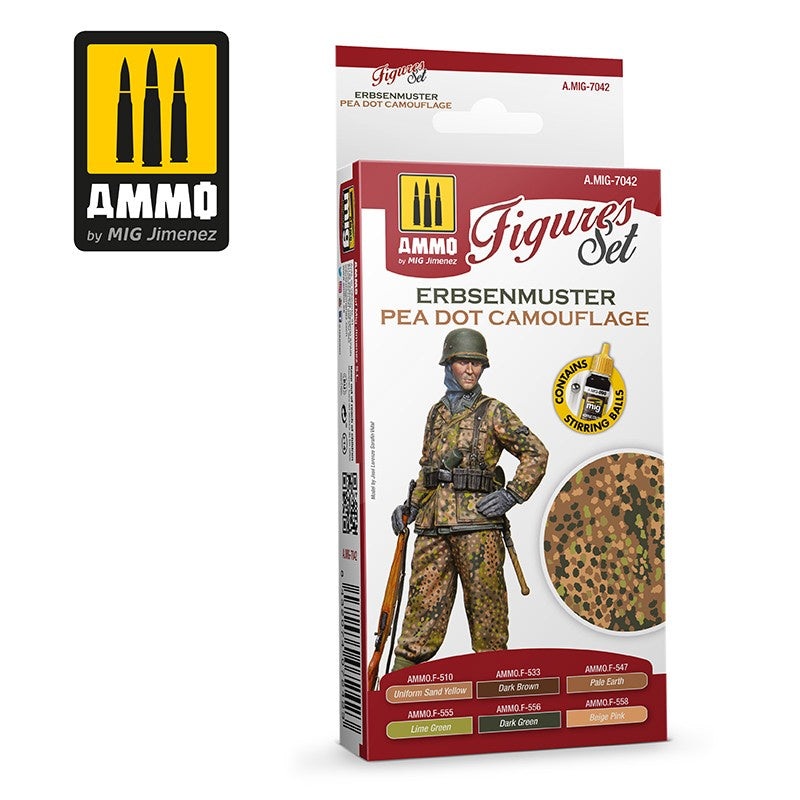 AMMO – 7042 Erbsenmuster Pea Dot Camouflage (Paint Set)