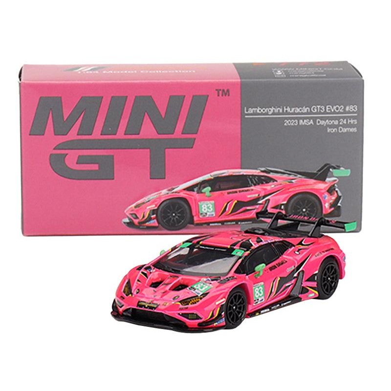 Lamborghini Huracan GT3 EVO2 #83 Sarah Bovy – Rahel Frey – Michelle Gatting – Doriane Pin “Iron Dames” “24 Hours of Daytona” (2023) Limited Edition 1/64 Diecast Model Car by Mini GT
