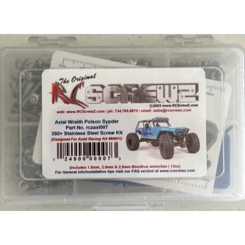 RCScrewz – axi007  Axial Wraith Poison Spyder Stainless Steel Screw Kit