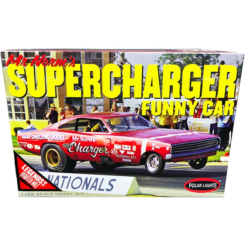 Skill 2 Model Kit 1969 Dodge Charger Funny Car “Mr. Norm’s Supercharger” “Legends of the Quarter Mile” 1/25 Scale Model by Polar Lights