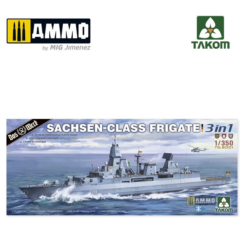 Takom – 1/350 Sachsen-Class Frigate (3 in 1)