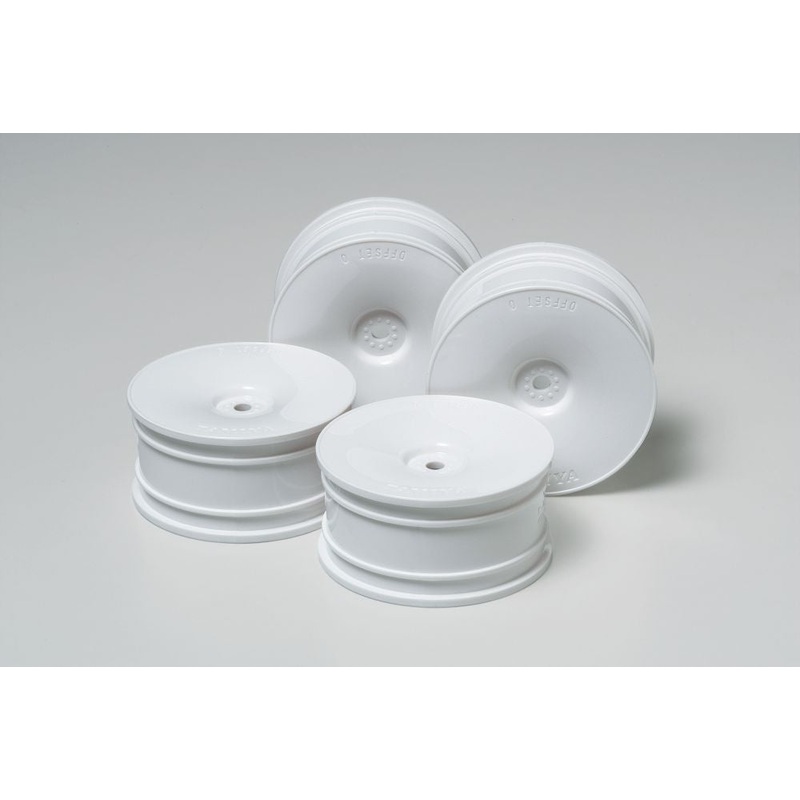 Tamiya – White Dish Wheel 26mm/Off 0 (4)