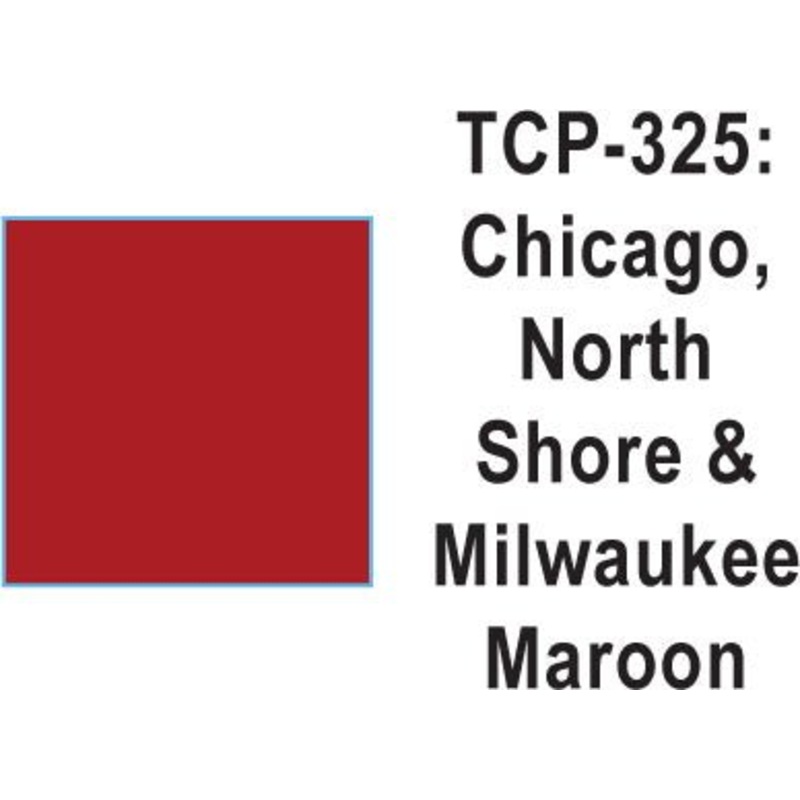Tru Color TCP-325 Chicago North Shore and Milwaukee, Maroon Paint 1 ounce