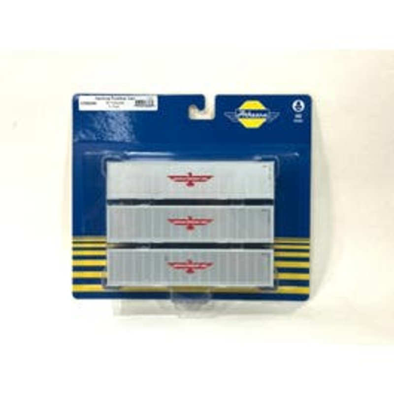 Athearn 63386  HO 40' Smooth Side Container – APL (3pcs)